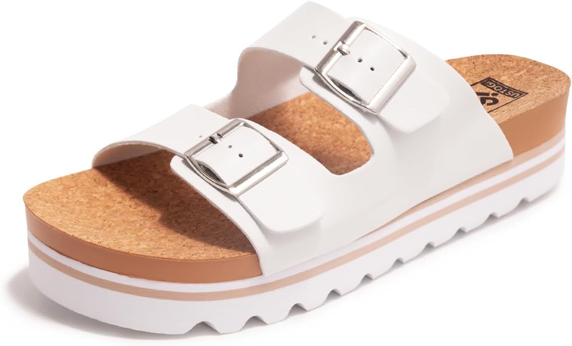 Ustogi Flatform Platform Sandals Women Arch Support Beach Slides Orthotic Summer Causal Cork Foot... | Amazon (US)