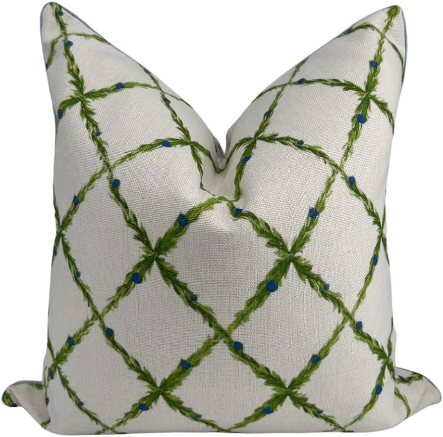 Jillien Harbor Lattice Pillow Cover Winter Southern Holiday Pillow | Amazon (US)