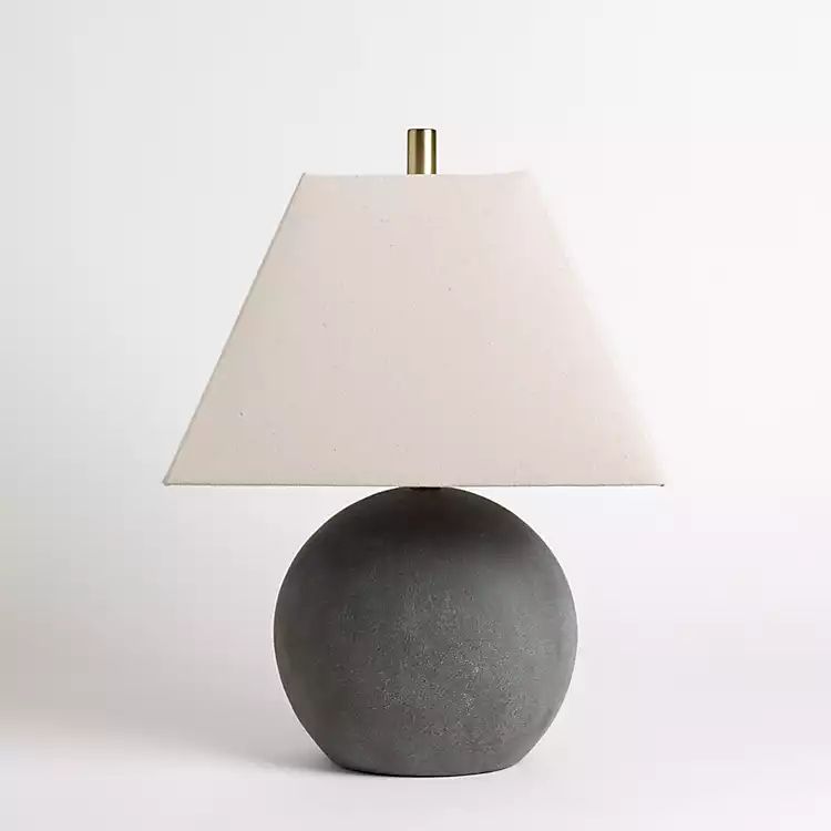Round Charcoal Table Lamp | Kirkland's Home