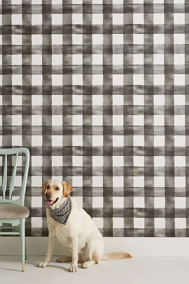 Magnolia Home Watercolor Check Wallpaper | Anthropologie (US)