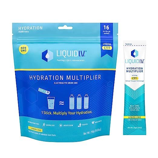 Liquid I.V. Hydration Multiplier, Electrolyte Powder, Easy Open Packets, Supplement Drink Mix (Le... | Amazon (US)