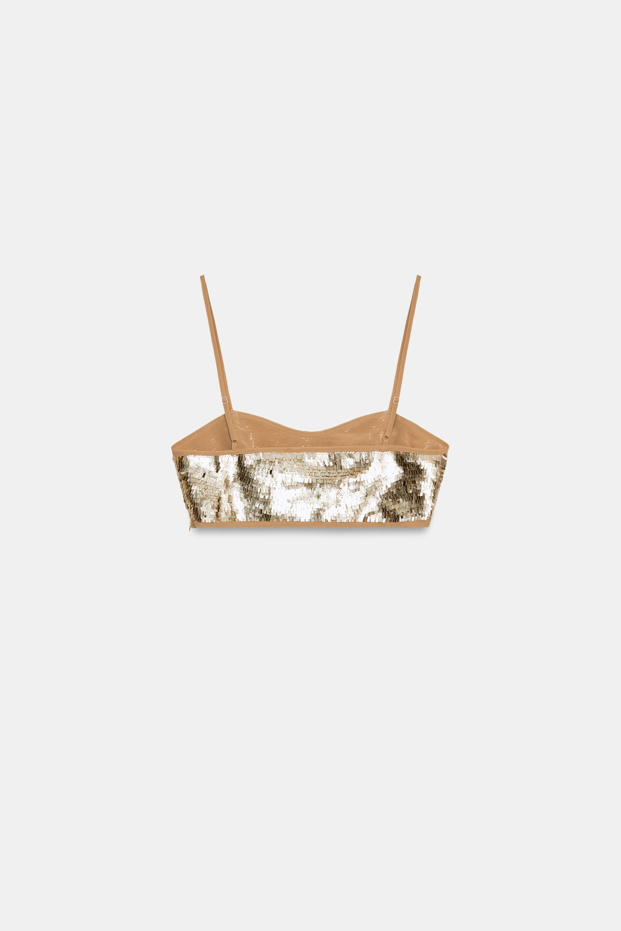 SEQUINNED CROP TOP | Zara UK