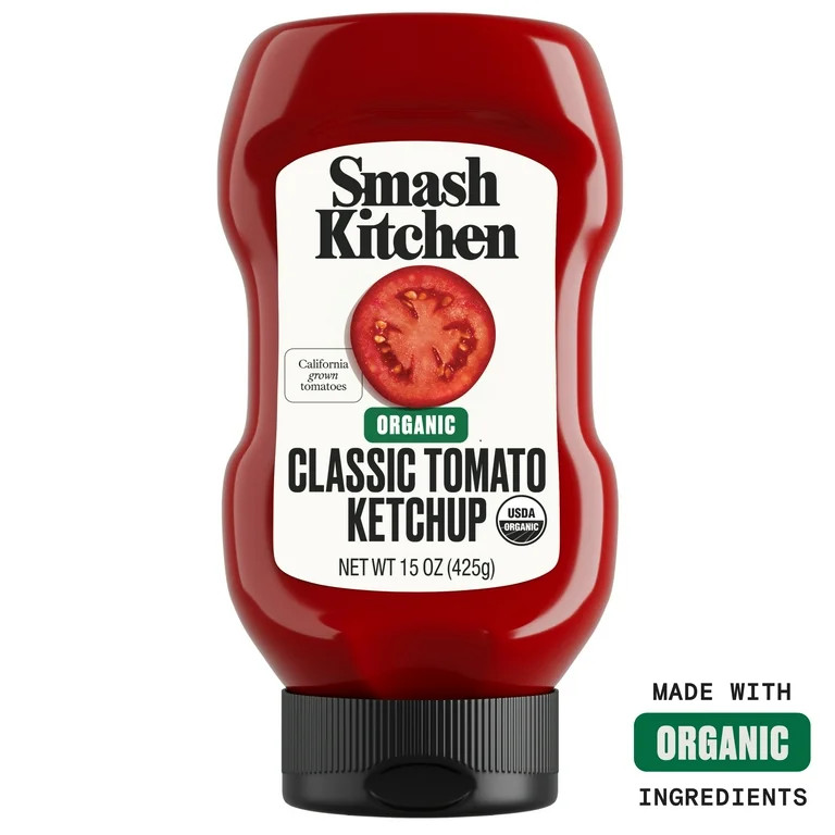 Smash Kitchen Organic Tomato Ketchup, 15 oz Bottle | Walmart (US)