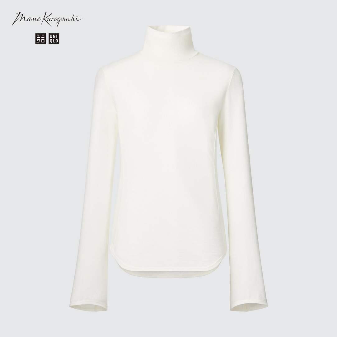 Mame Kurogouchi HEATTECH Wool Blend Turtleneck Long Sleeved Thermal Top | UNIQLO UK | UNIQLO (UK)