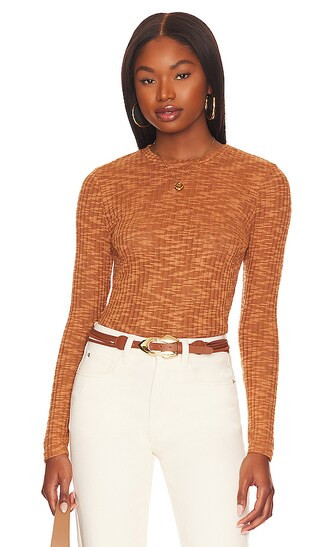 Aura Layering Top in Maple Coffee | Revolve Clothing (Global)