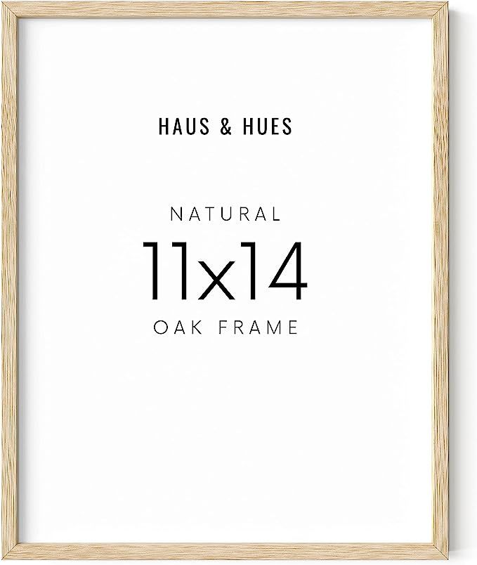 HAUS AND HUES 11x14 Wood Picture Frame - 11x14 Frame Wood Natural Wood Frame 11x14 Picture Frame ... | Amazon (US)