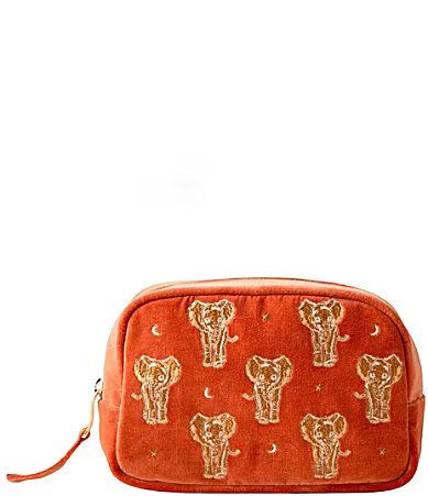 Elizabeth Scarlett Gold Elephant Makeup Bag - Dark Orange | Dillard's