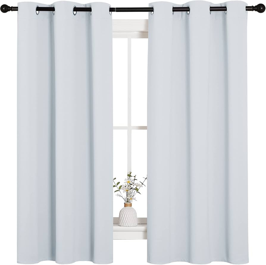 NICETOWN Blackout Curtains 2 Panels for Bedroom- Thermal Insulated Grommet Blackout Curtains 63 I... | Amazon (CA)