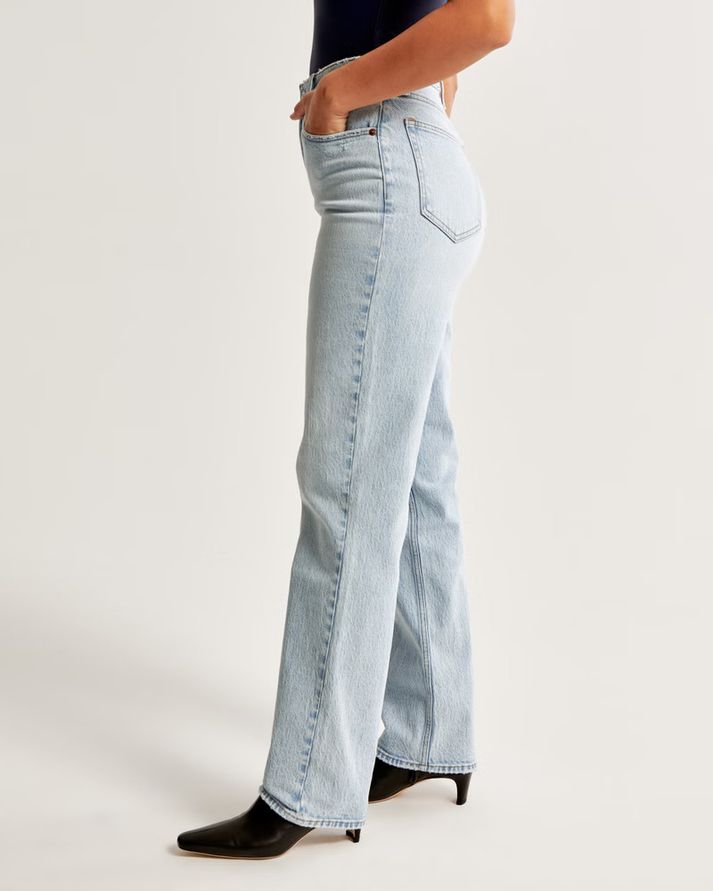 Curve Love Ultra High Rise 90s Straight Jean | Abercrombie & Fitch (US)