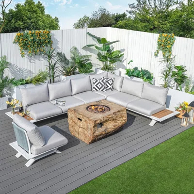 Teirna 7 - Person Outdoor Seating Group with Cushions | Wayfair North America