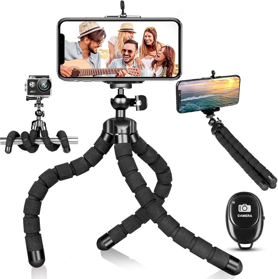 Flexible Tripod with Wireless Remote, Portable Mini Phone Tripod for iPhone Android, GoPro & Smal... | Amazon (US)