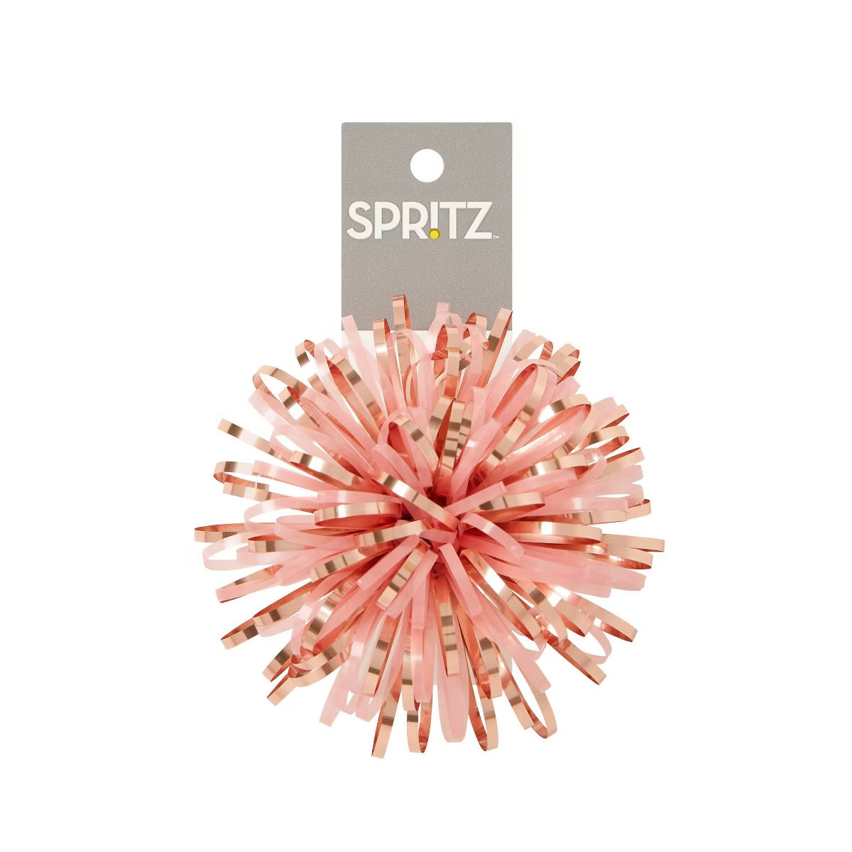 4.5" Tinsel Bow with Pom Poms Pink - Spritz™ | Target