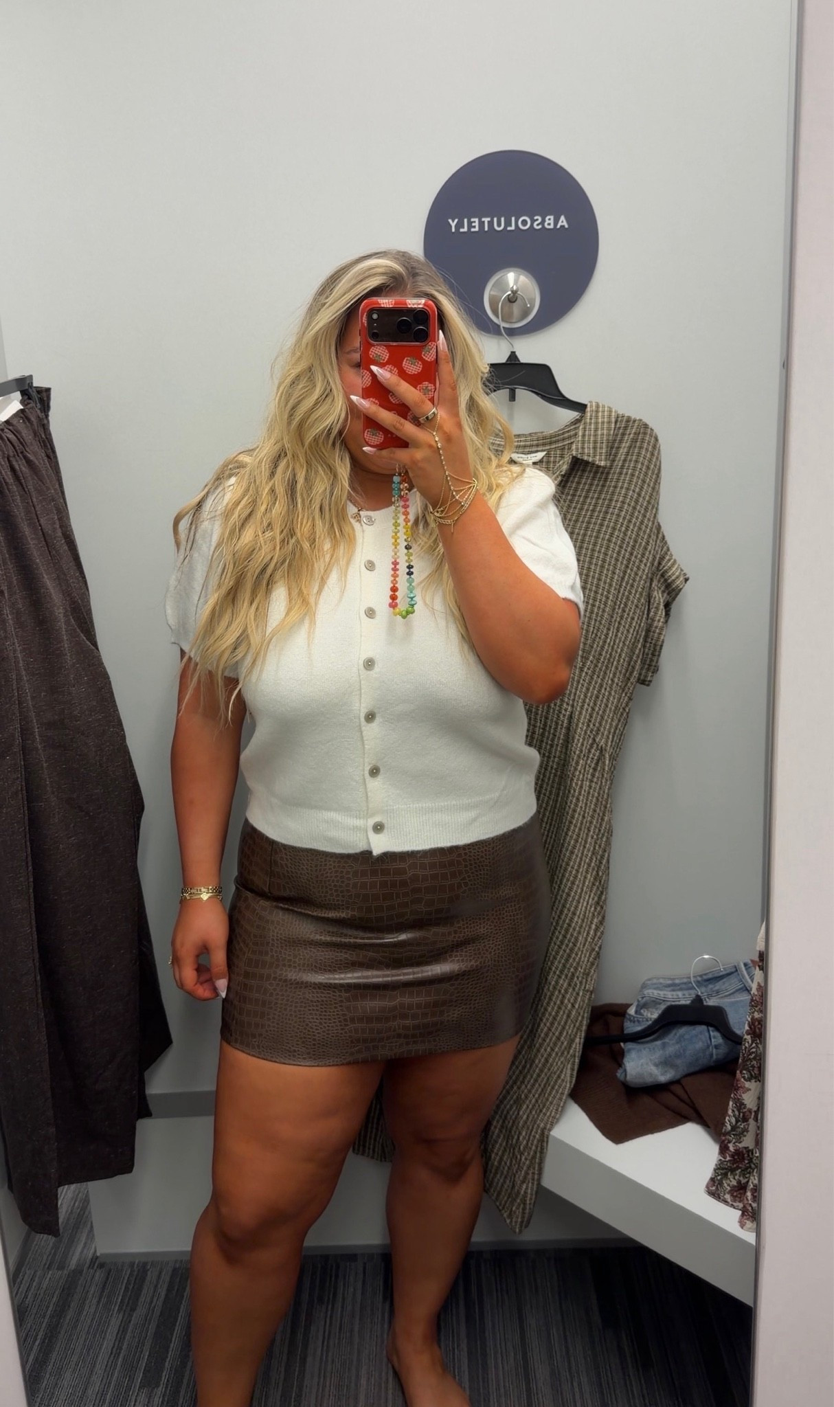This faux leather croc mini skirt 😍 so many ways to style this!!

#LTKootd