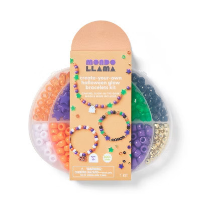 Halloween Craft Glow Beaded Bracelet Kit - Mondo Llama™ | Target