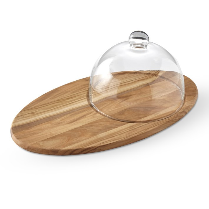 Olivewood Board with Cloche | Williams-Sonoma