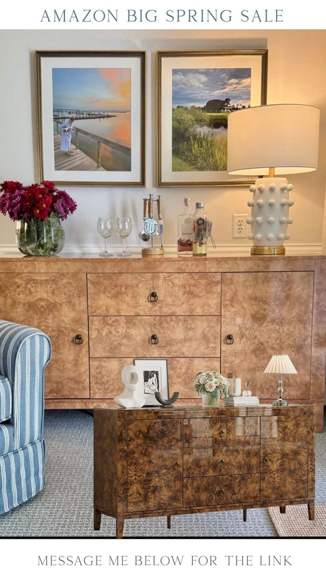 Save on my burlwood console that's on sale for Amazon's big spring sale, ending tonight!  

 #LTKHome #LTKSaleAlert