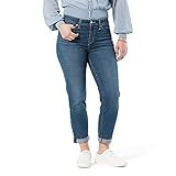 Signature by Levi Strauss & Co. Gold Label Women's Mid Rise Slim Boyfriend Jeans (Standard and Pl... | Amazon (US)