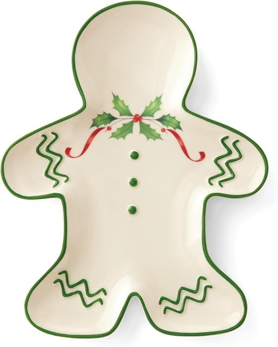 Lenox Dinnerware Set, Holiday Gingerbread Man Accent Plate, Service for 1, 8 Inch Porcelain Plate... | Amazon (US)