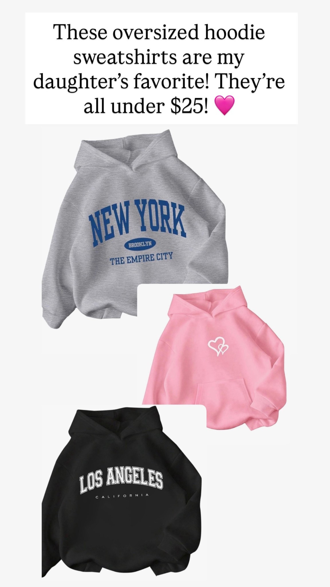 My daughter loves oversized hoodie, sweatshirts

#LTKKids