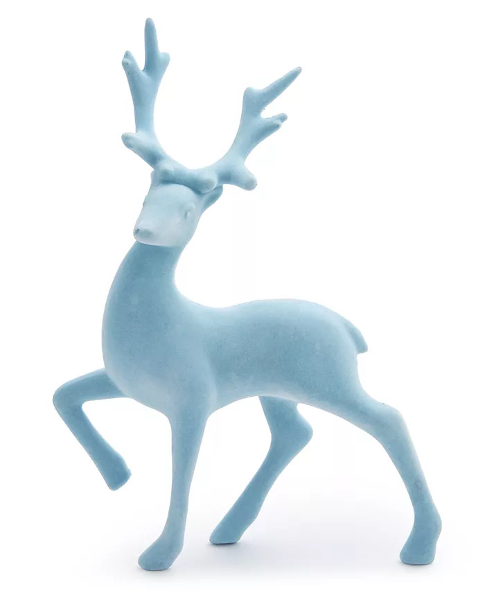 Northern Lights Blue Flocked Deer Figurine, Created for Macy's | Macy's Canada