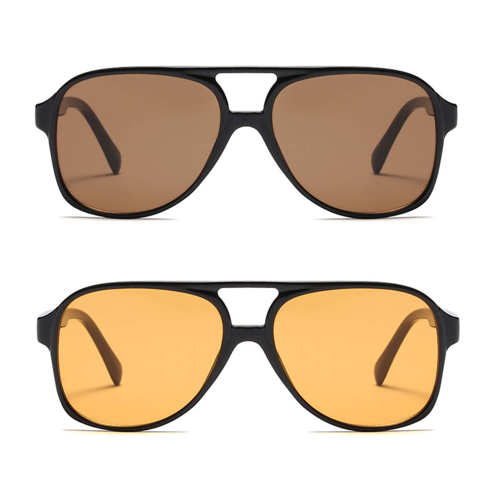 Freckles Mark Vintage Retro 70s Sunglasses for Women Men Classic Large Square Aviator Trendy Glas... | Amazon (US)