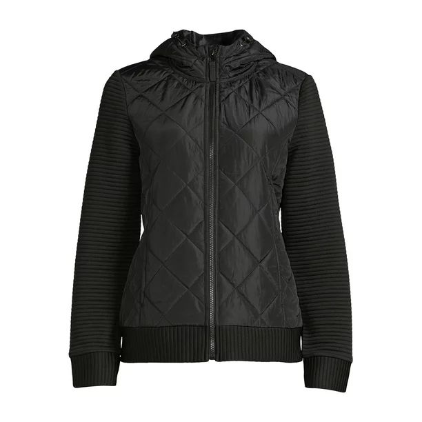 Time and Tru Women's and Women's Plus Quilted Ottoman Jacket - Walmart.com | Walmart (US)