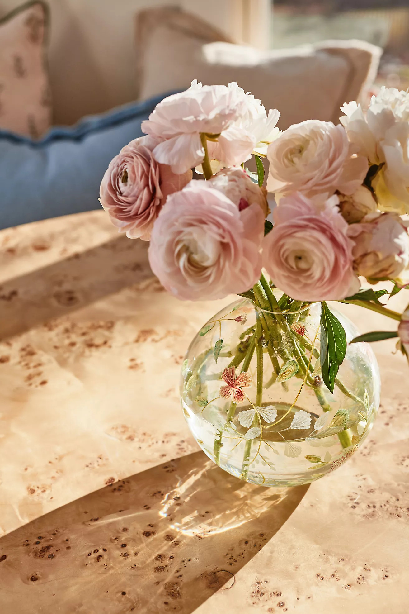 Bella Handpainted Floral Glass Vase | Anthropologie (US)
