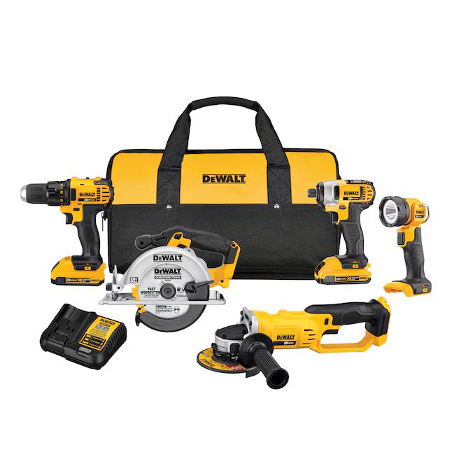 DEWALT 5-Tool 20-Volt Max Power Tool Combo Kit with Soft Case (2-Batteries and charger Included) | Lowe's