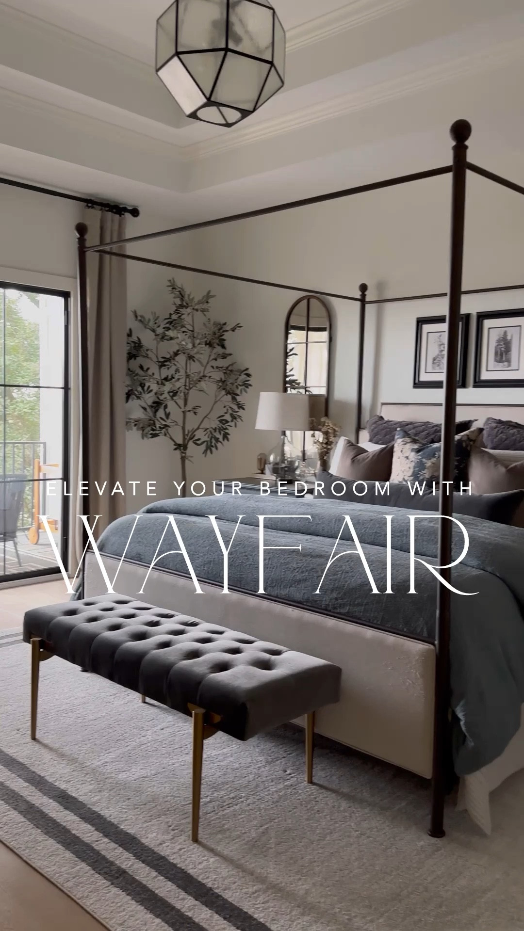 Elevated bedroom decor ideas with some of my favorite Wayfair finds! I love using mirrors above nightstands for a designer look, adding texture with a faux tree, and this narrow console to help add dimension to a blank wall! #WayfairPartner #Wayfair @wayfair


#LTKVideo #LTKHome #LTKFindsUnder50