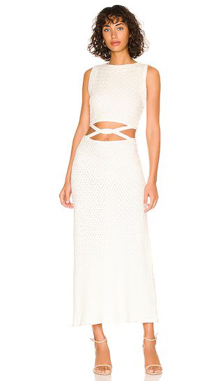 Effie Knit Cut Out Dress in Ivory | Revolve Clothing (Global)