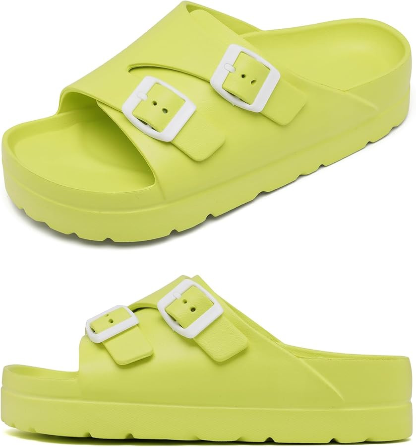 Womens Platform Sandals with Arch Support, Adjustable Buckle Beach Sandal Woman Comfort Lightweig... | Amazon (US)