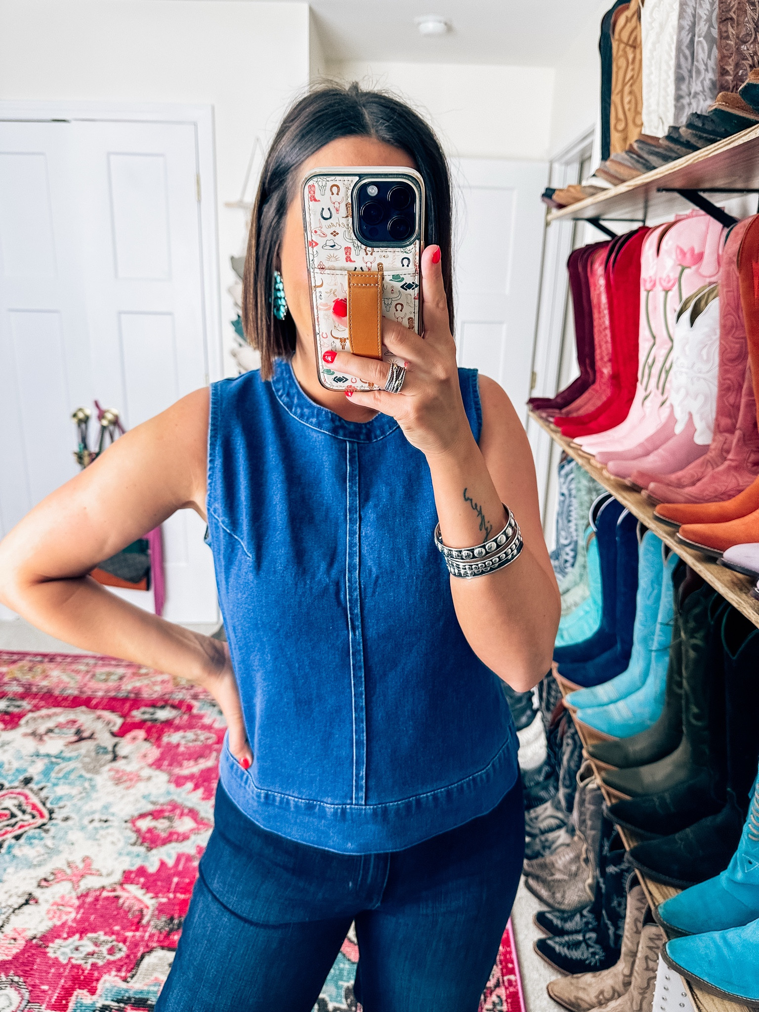 Amazon denim tank for Summer and a medium western Rodeo country
￼

#LTKootd #LTKgrwm