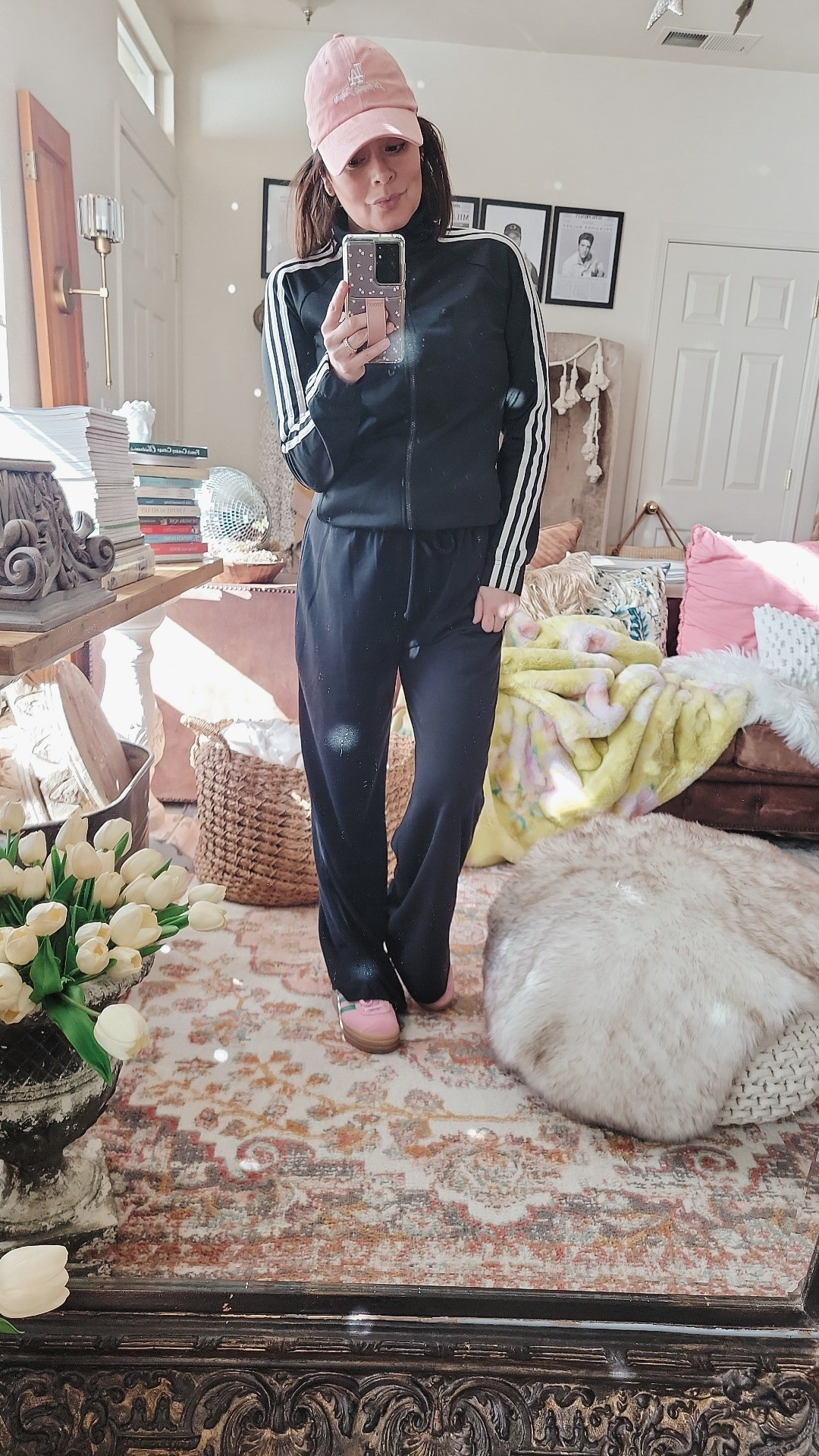 When shopping Kinsley Armelle use my Discount Code: ka-countrychichomes Size one full size in shoes.AdidasAnthropologie Cozy home#LTKshoecrushBaseball hat

#LTKfitness #LTKstyletip #LTKsalealert