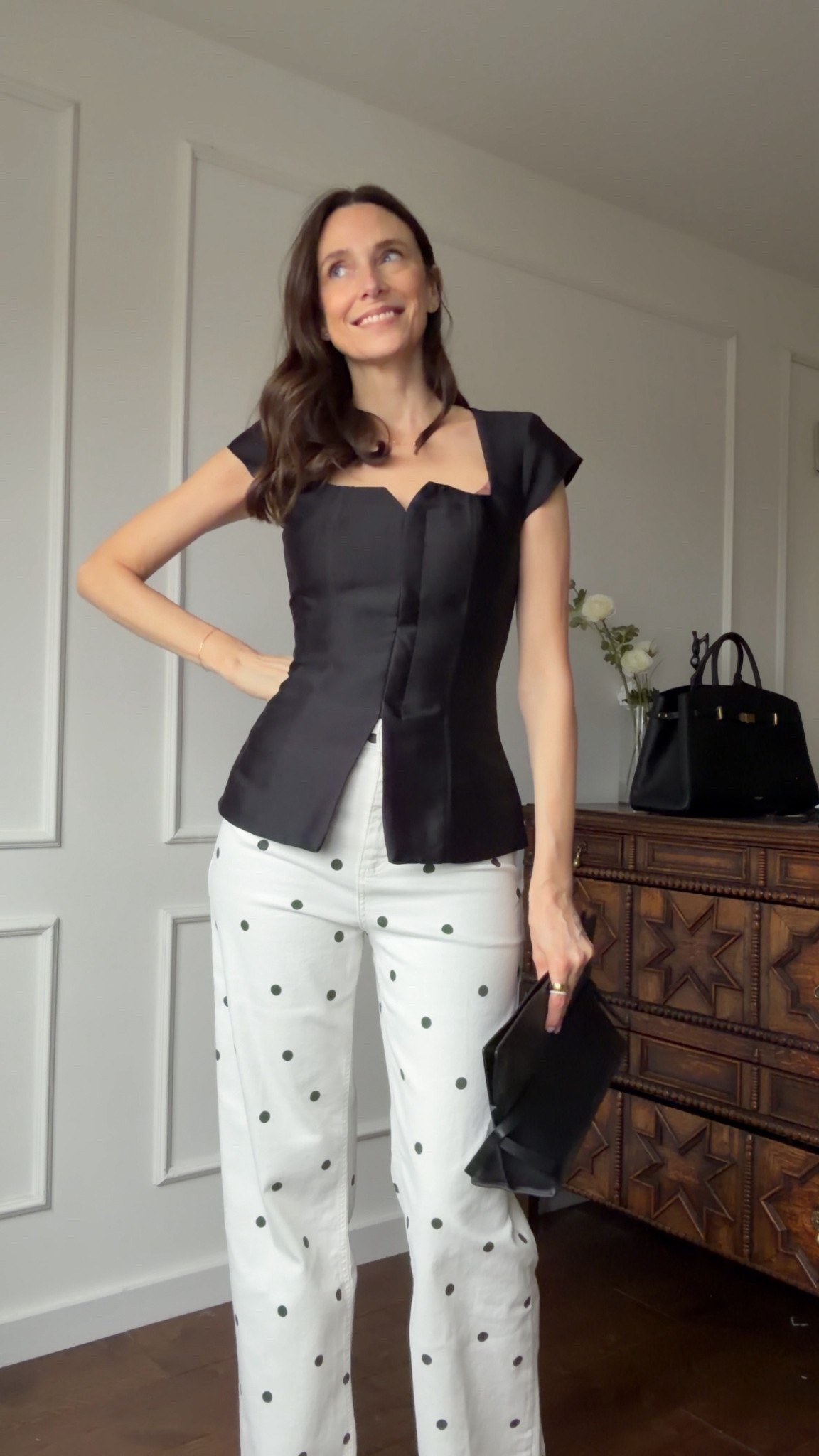 Jeans and a nice top but make it VERY cute. Date night outfit, over forty style, white jeans outfits, cute black top

#LTKootd #LTKSeasonal #LTKOver40