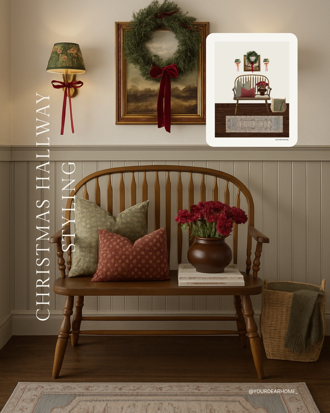 Hallway styling idea for Christmas! 

#LTKHoliday #LTKHome #LTKSeasonal