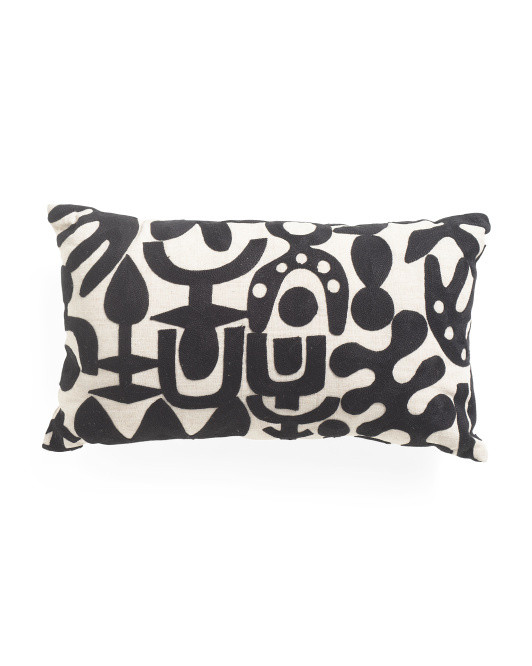 14x24 Embroidered Linen Pillow | TJ Maxx