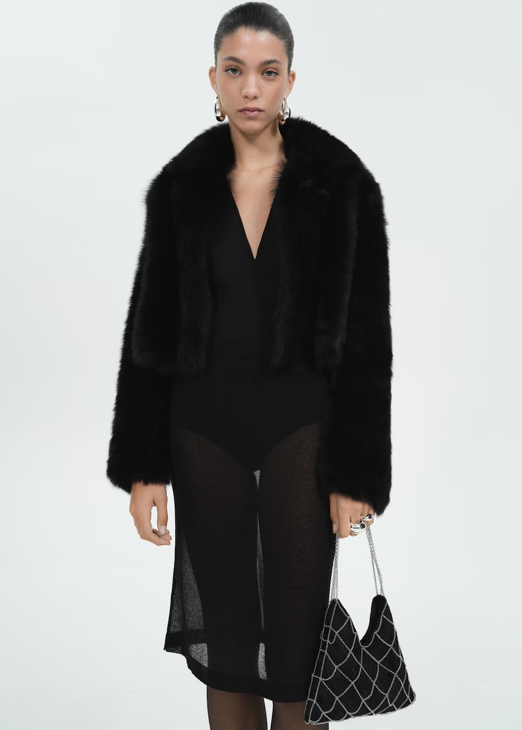 Guipure mesh chain bag - Women | MANGO United Kingdom | MANGO (UK)