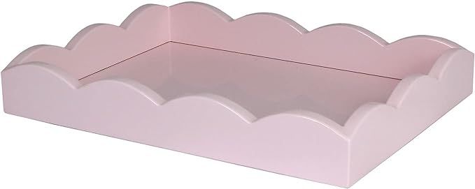 Addison Ross 11x8 Scalloped Tray Pale Pink | Amazon (US)