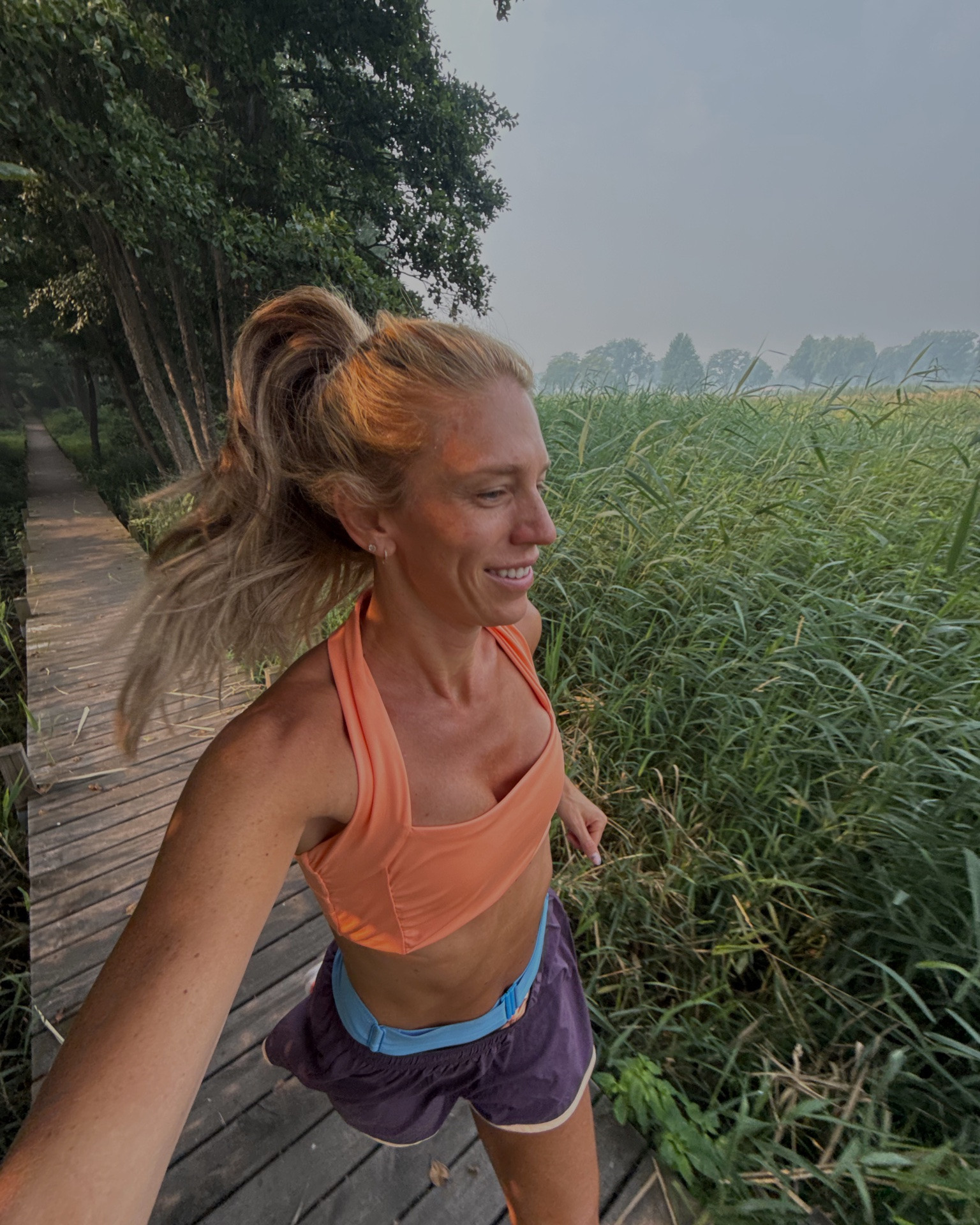 Went on a run this morning and I can always count on @FPmovement for running gear. I love the sports bra. I have it in several colors and wearing my true size. I am also wearing my true size medium in the shorts I have and also in a couple other colors, high waisted and super breathable for hot running weather.
#FPMovementPartner

#LTKfitnessgoals #LTKActive