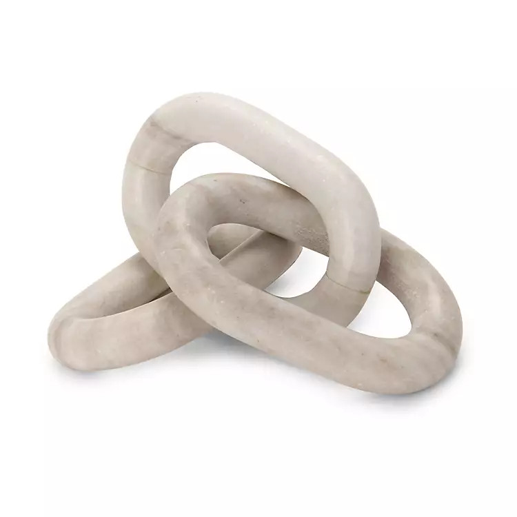 New! Gray Marble Chain Link Sculpture | Kirklands