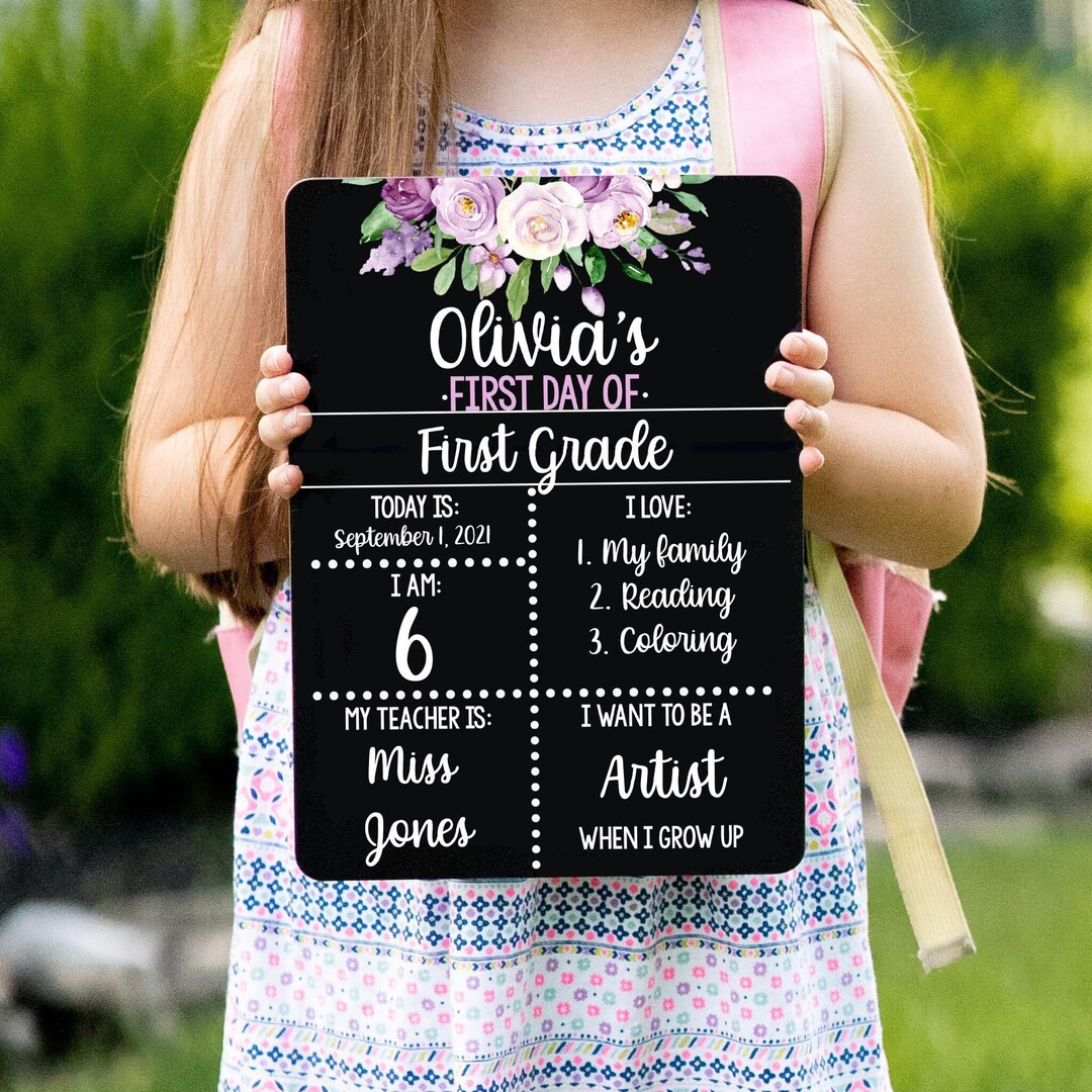 First Day of School Sign, Liquid Chalk School Board, Reusable First Day of School Sign, Last Day ... | Etsy (US)