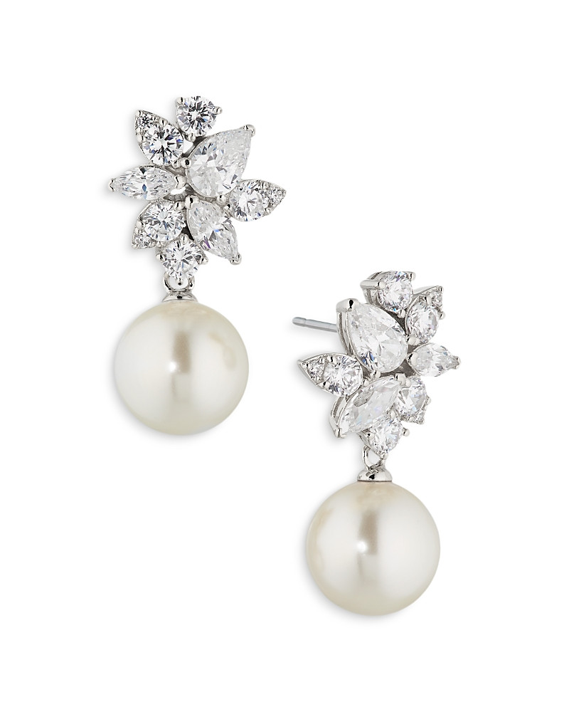 Nadri Chiara Stone Cluster & Imitation Pearl Drop Earrings | Bloomingdale's (US)