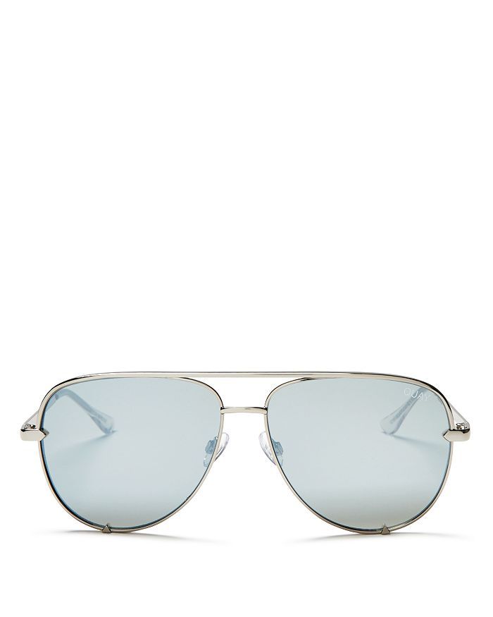 Women's High Key Mirrored Brow Bar Aviator Sunglasses, 56mm | Bloomingdale's (US)