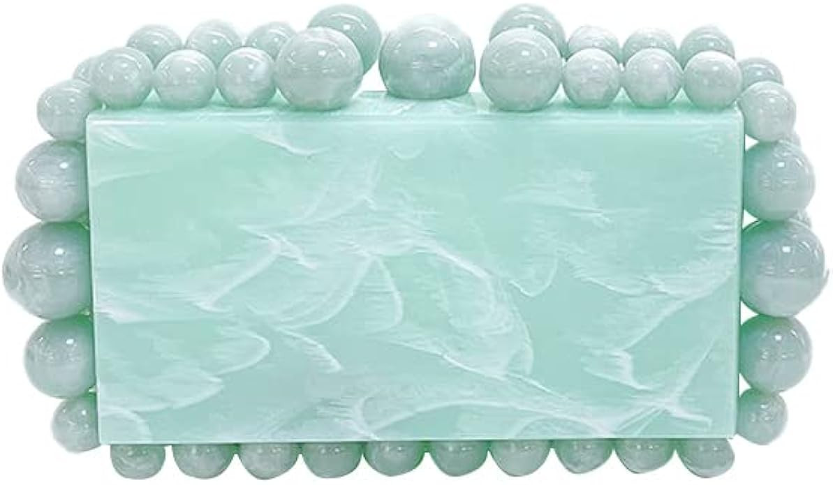 Acrylic Evening Clutch Bag for Women Glitter Marble Purse Handbag for Wedding Cocktail Party Prom | Amazon (US)