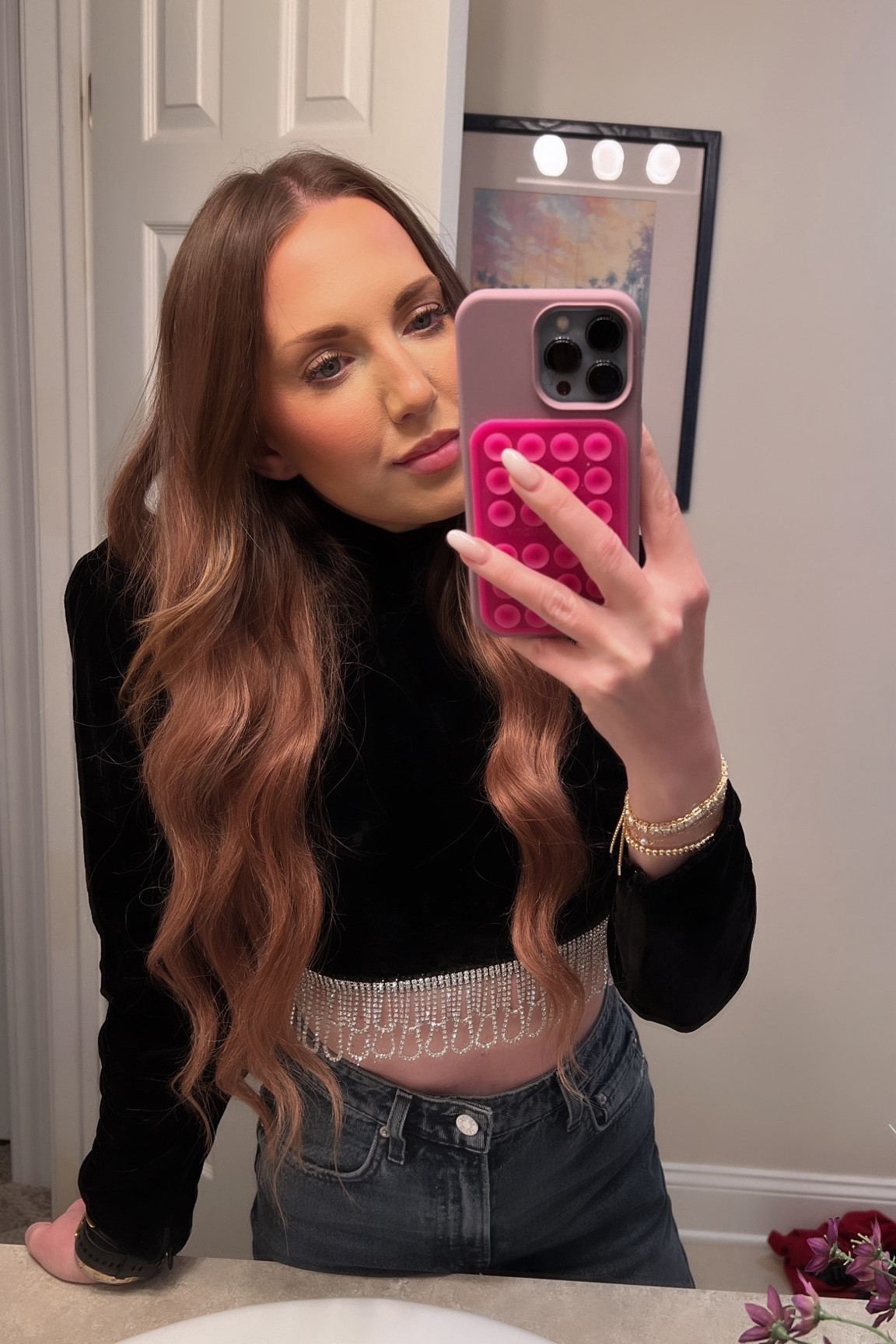 In love with this top for a festive look this season! Wearing XS(fits TTS) in top and 24 in jeans(runs small).



#LTKHoliday #LTKstyletip #LTKshoecrush