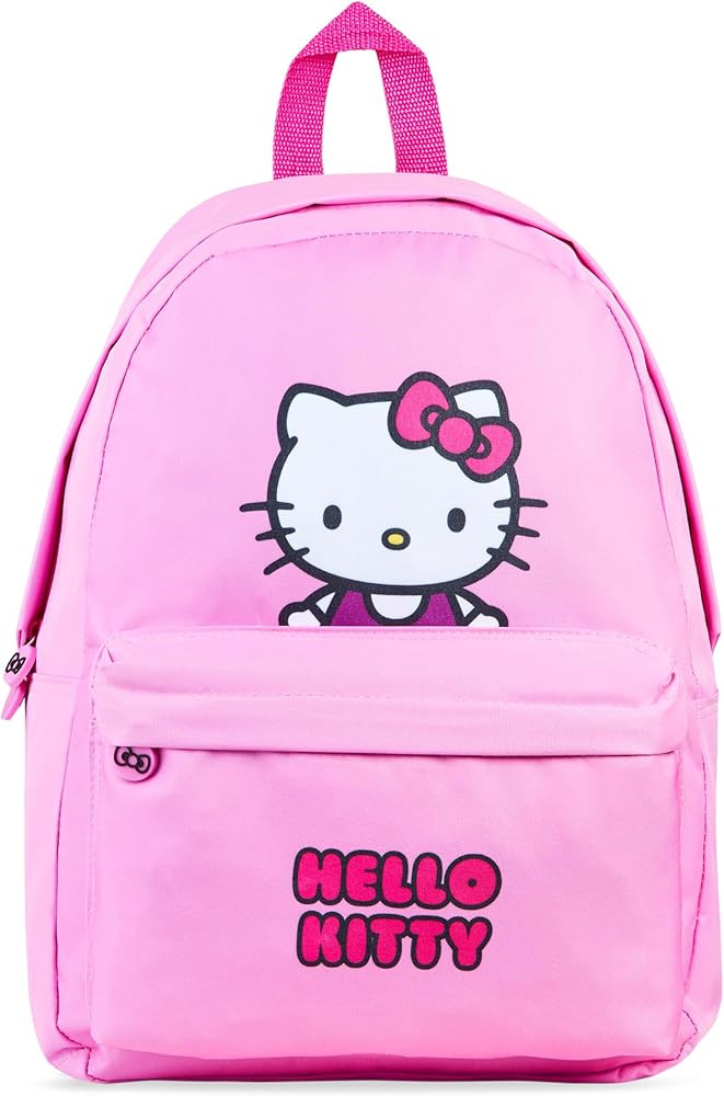 Hello Kitty Girls Backpack with Zipped Front Pocket, Adjustable Strap For School | Amazon (US)