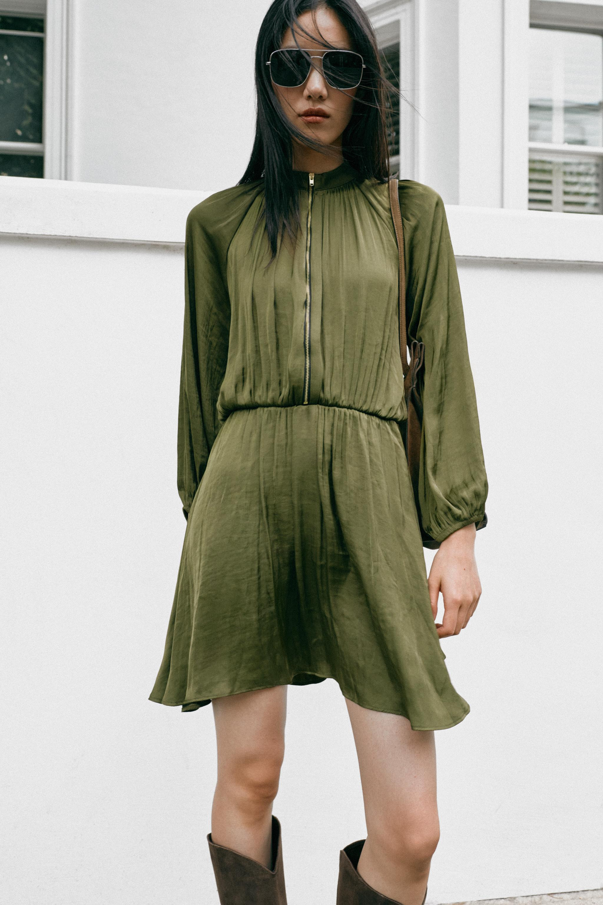 ZIP SHORT DRESS | Zara US