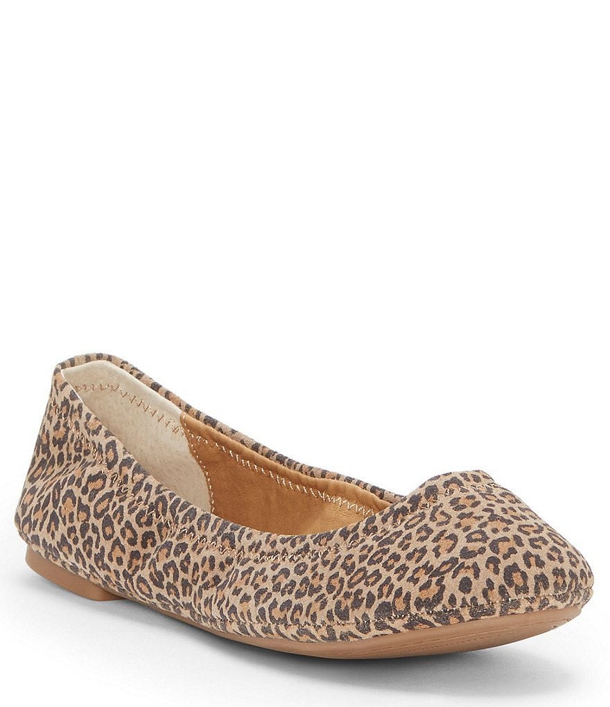 Lucky Brand Emmie Suede Leopard Print Ballet Flats | Dillards Inc.