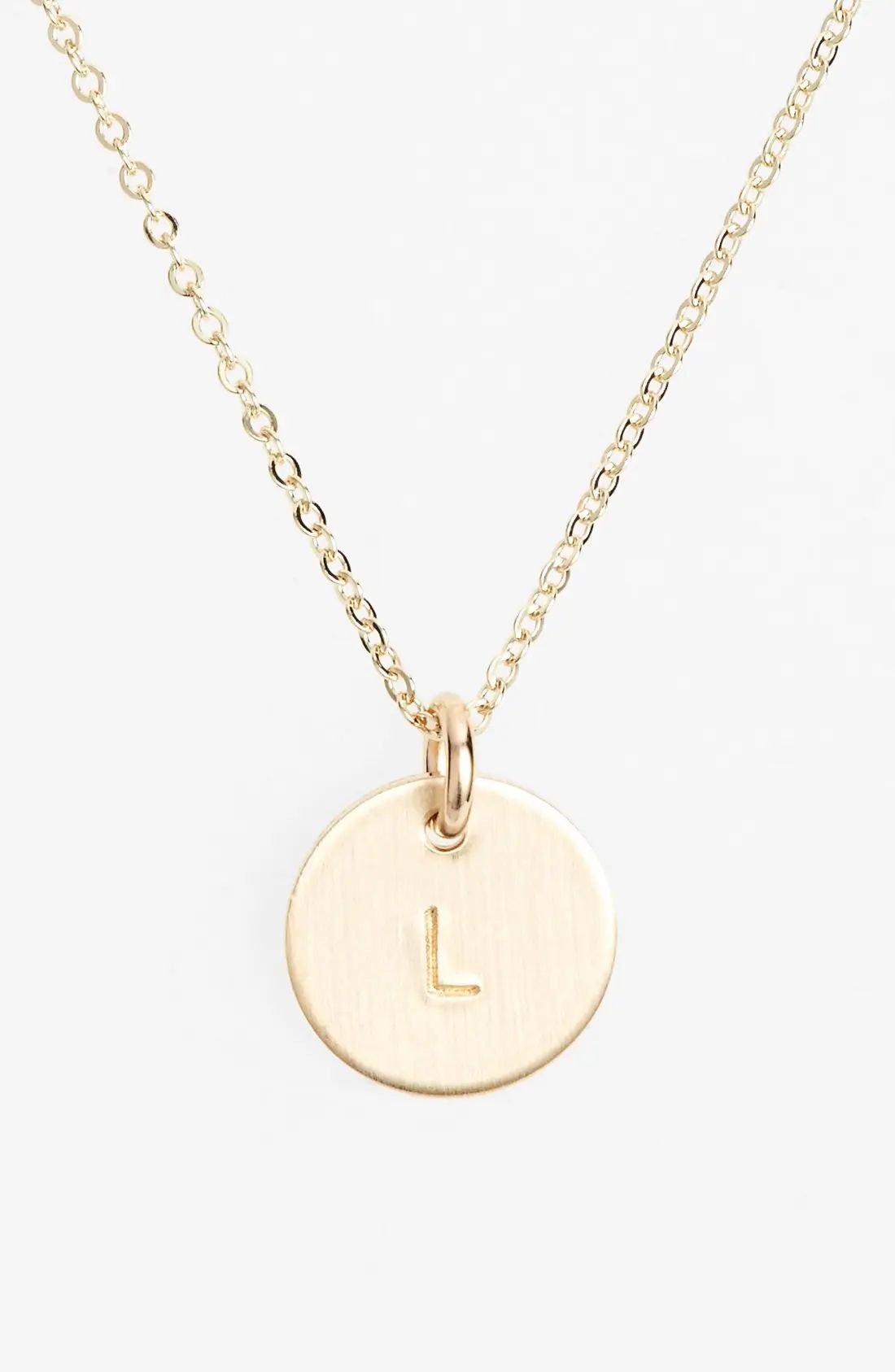 Women's Nashelle 14K-Gold Fill Initial Mini Circle Necklace | Nordstrom