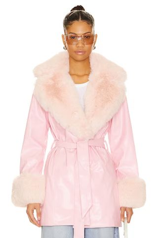 Show Me Your Mumu Penny Lane Coat in Pink Faux Leather from Revolve.com | Revolve Clothing (Global)
